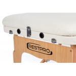RestPro Vip 3 Cream Κρεβάτι Μασάζ Φυσικοθεραπείας Βαλίτσα Ξύλινο με θήκη φορητό